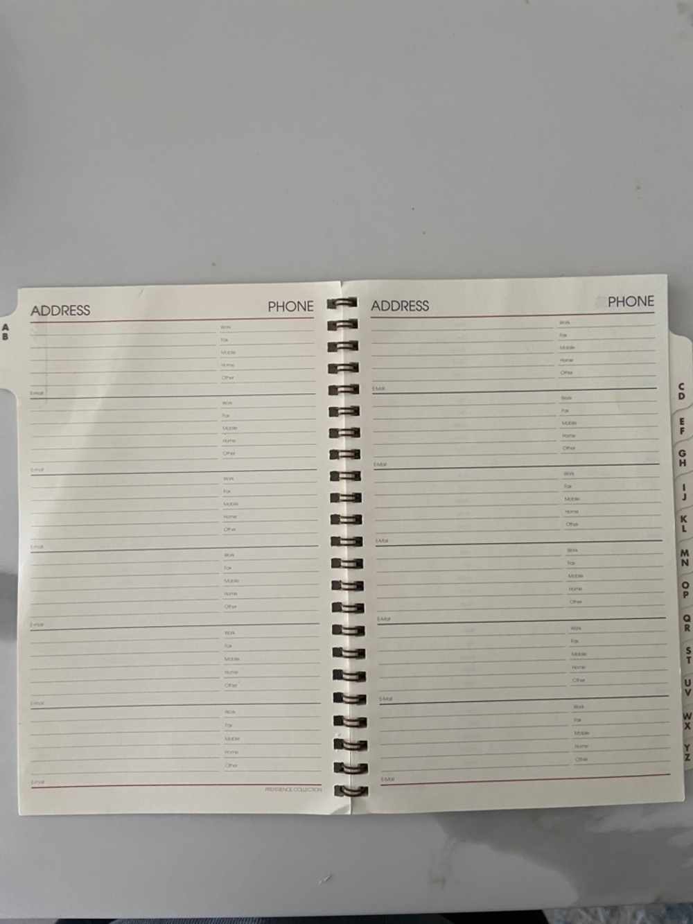 Louis Vuitton Cream Spiral Address/Phone # Notebook with Alphabet Tabs - Picture 3 of 4